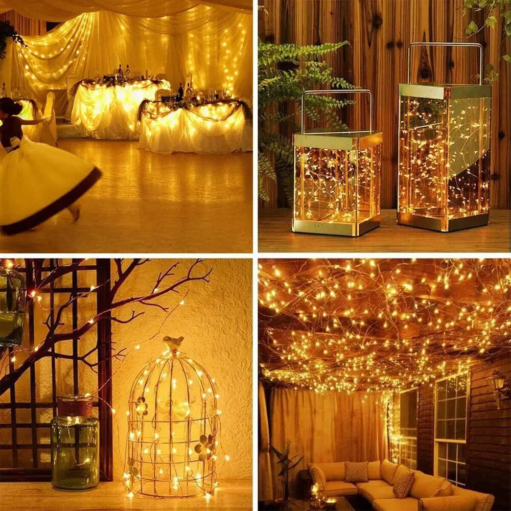 Led Battery Operated, Mini Battery Powered Copper Wire Starry String Lights